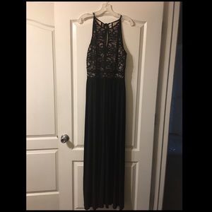 Black and Nude Prom dress